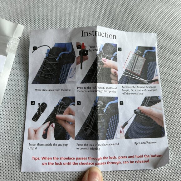 NWT - One Pair Shoe Lace no tie - free tie - 0773-LR-7 - Picture 3 of 7